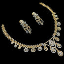 NAF 2 Tone-Plated American Diamonds Weddings & Parties Necklace Set
