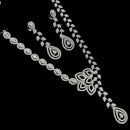 NAF Silver-Plated American Diamonds Weddings & Parties Necklace Set
