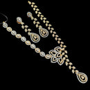 NAF 2 Tone-Plated American Diamonds Weddings & Parties Necklace Set