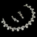 NAFJ Elegant Silver Plated Austrian Stones Necklace Set