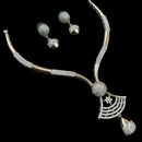 NAFJ Elegant Silver Plated Austrian Stones Necklace Set