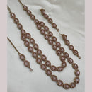 NAFJ Gold Plated Crystal And Austrian Stone Long Necklace Set