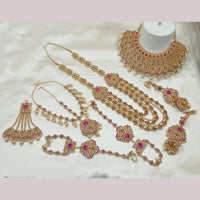 NAFJ Gold Plated Austrian Stone Bridal Set