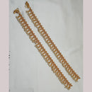 NAFJ Gold Plated Crystal Stone And Pearl Payal / Anklet
