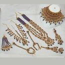 NAFJ Gold Plated Austrian Stone Bridal Set