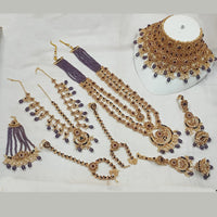 NAFJ Gold Plated Austrian Stone Bridal Set
