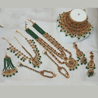 NAFJ Gold Plated Austrian Stone Bridal Set