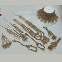 NAFJ Gold Plated Austrian Stone Bridal Set