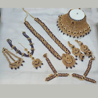 NAFJ Gold Plated Austrian Stone Bridal Set