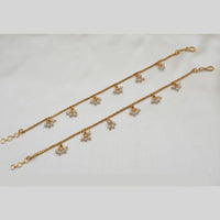 NAFJ Gold Plated Pearl Stylish and Classic Indian Jewelry for Ethnic Wear Kanchain