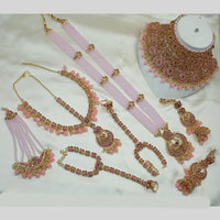 NAFJ Gold Plated Embellished with Beads & Austrian Sparkle Dulhan Dream Set