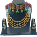 NAFJ Gold Plated Pearl And Beads Necklace Combo
