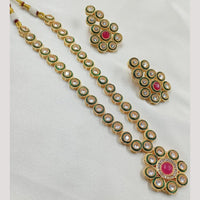 NAFJ Gold Plated Crystal Stone Necklace Set