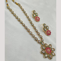 NAFJ Gold Plated Crystal Stone Necklace Set
