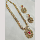 NAFJ Gold Plated Crystal Stone Necklace Set