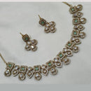 NAFJ Gold Plated Crystal Stone Necklace Set