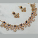 NAFJ Gold Plated Crystal Stone Necklace Set