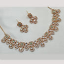 NAFJ Gold Plated Crystal Stone Necklace Set