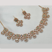 NAFJ Gold Plated Crystal Stone Necklace Set