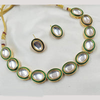 NAFJ Gold Plated Kundan Necklace Set