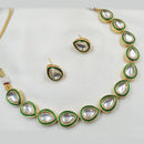 NAFJ Gold Plated Kundan Necklace Set
