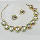 NAFJ Gold Plated Kundan Necklace Set