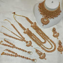 NAFJ Gold Plated Crystal Stone Bridal Set
