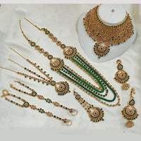 NAFJ Gold Plated Crystal Stone Bridal Set