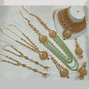 NAFJ Gold Plated Crystal Stone Bridal Set