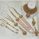 NAFJ Gold Plated Crystal Stone Bridal Set