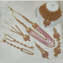 NAFJ Gold Plated Crystal Stone Bridal Set