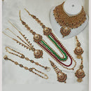 NAFJ Gold Plated Crystal Stone Bridal Set