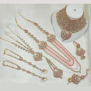 NAFJ Gold Plated Crystal Stone Bridal Set