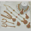 NAFJ Gold Plated Crystal Stone Bridal Set
