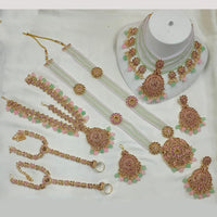 NAFJ Gold Plated Crystal Stone Bridal Set