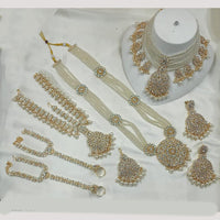 NAFJ Gold Plated Crystal Stone Bridal Set