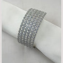 NAFJ Silver Plated American Diamond Openable Bracelet