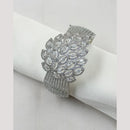 NAFJ Silver Plated American Diamond Openable Bracelet