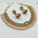 NAFJ Gold Plated Kundan Stone Necklace Set