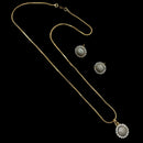 NAFJ Signature Shine Gold Plated American Diamonds Chain Pendant Set