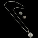 NAFJ Diva Style Silver Plated American Diamond Pendant & Chain Set