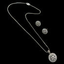 NAFJ Diva Style Silver Plated American Diamond Pendant & Chain Set