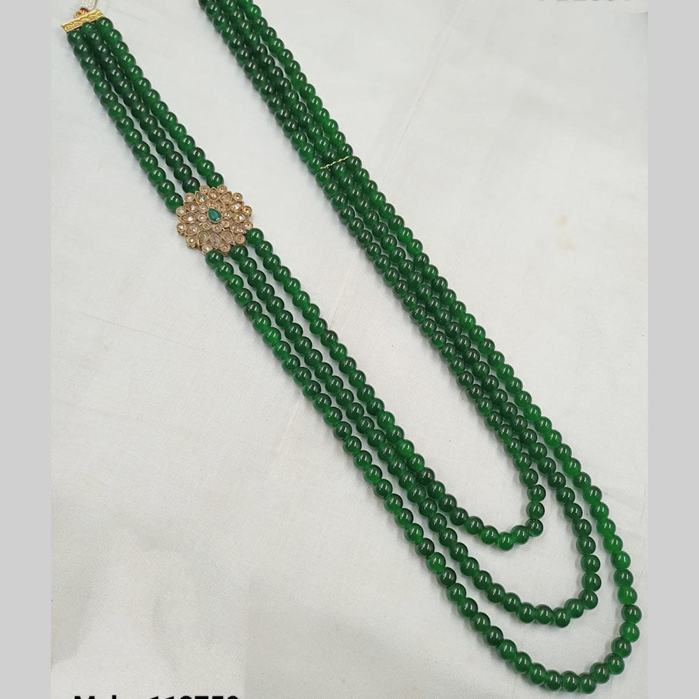 NAFJ Graceful Glam Gold Plated Crystals & Beads Long Necklace