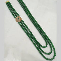 NAFJ Graceful Glam Gold Plated Crystals & Beads Long Necklace