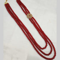 NAFJ Graceful Glam Gold Plated Crystals & Beads Long Necklace