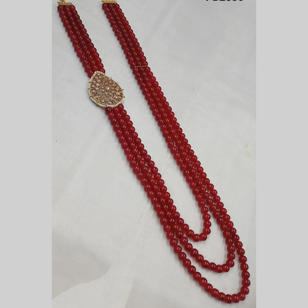 NAFJ Graceful Glam Gold Plated Crystals & Beads Long Necklace