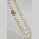 NAFJ Graceful Glam Gold Plated Crystals & Beads Long Necklace