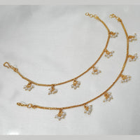 NAFJ Gold Plated Pearl Stylish and Classic Indian Jewelry for Ethnic Wear Kanchain