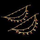 NAFJ Gold Plated Pearl Stylish and Classic Indian Jewelry for Ethnic Wear Kanchain