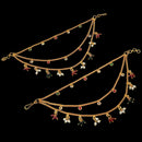 NAFJ Gold Plated Pearl Stylish and Classic Indian Jewelry for Ethnic Wear Kanchain